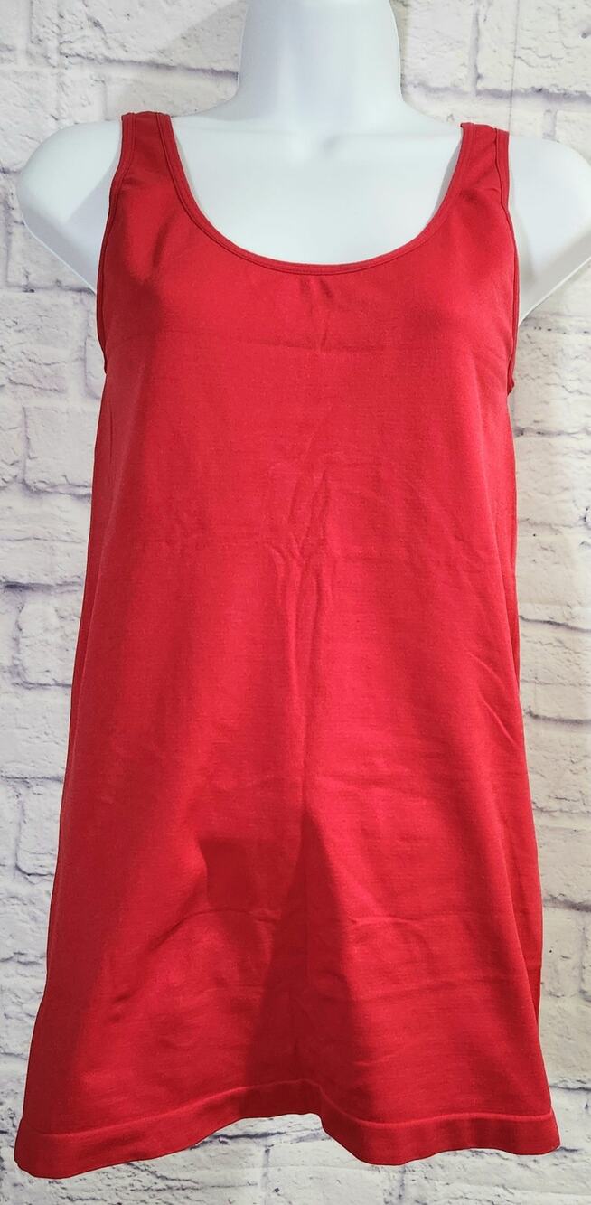 Anabel Connection Red Sleeveless Tank Top One Size Lightweight Soft Stretch